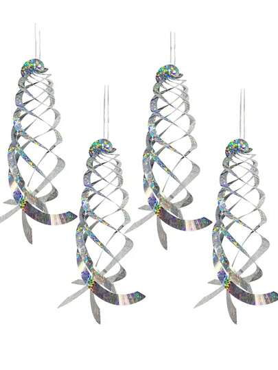 1pc Bird Repellent Spiral Reflectors 40.13cm Hanging Reflective Bird Deterrent Device For Drive Birds Pigeons Geese Away From The House Garden Swimming Pool
