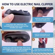 2-In-1 Electric Nail Clipper, Automatic Trimmer, Rechargeable, Includes Nail Clipping, Filing, And Polishing Functions, With LED Light, Compact Storage Design, Perfect Gift For Men And Women, Father's Day, 2026 Gift For Dad, Best Men's Grooming Kit