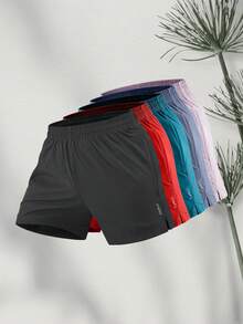 男士运动健身印花短裤，腰部抽绳，侧开衩，篮球风格运动时尚短裤，适合跑步、锻炼、健身、旅行、户外运动