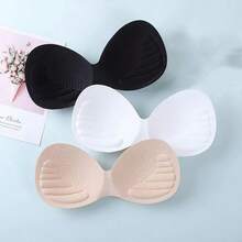 3 件/包女士一体式无钢圈文胸垫，支撑柔软泡沫衬垫罩杯，可替换运动文胸，适合多种场合