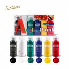 丙烯颜料套装，6色 – 2盎司/60毫升，色彩浓郁，防水，适用于画布、木材、岩石、陶瓷、DIY绘画 - 均碼 - 查看 12