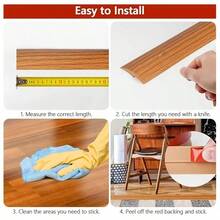 1PC 2m/78.74in Self-Adhesive PVC Flooring And Carpet Transition Strip, Durable PVC Threshold Strip, Easy To Peel And Paste Installation, Can Protect The Floor From Moisture Damage, Very Suitable For Hardwood And Tile Flooring, Floor Protection | Textured Finish | Multiple Color Options - Multicolor - View 10