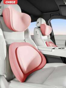 1 件汽车颈部和头枕枕，符合人体工程学的驾驶员座椅腰部支撑垫，舒适的汽车颈部保护器