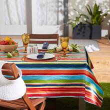 Kitchen Tablecloth - Summer Stripes - View 2