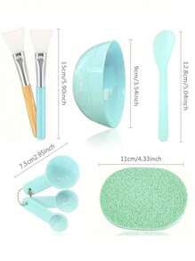 10pcs/Set Face Mask Care Tool Kit, Including Face Mask Bowl, Stick, Scraper, Silicone Brush, Spray Bottle, Powder Puff And Soft Non-Slip Headband, For Face Washing, Bathing, Yoga, Exercise And Running