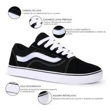 Traditional Old School Sneakers For Men And Women, Comfortable, Shipping In 24 Hours! Casual, Casual Sports Sneakers - 黑與白 - 查看 5