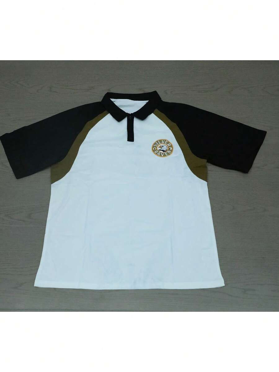 男士休闲夏季 Polo 领 T 恤 - 白色 - 查看 1