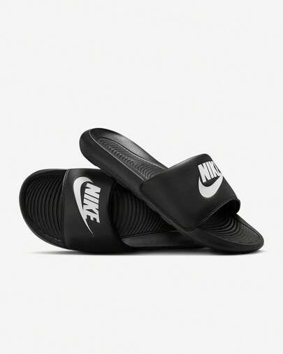 Nike Men's Victori One Slides Sport Sandal, Black/White