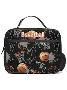 儿童时尚宇航员印花午餐袋，生动的图案设计适合儿童审美，隔热可重复使用，适合上学、野餐、短途旅行，是送给男孩的完美礼物 - 男款便當袋 - 查看 9