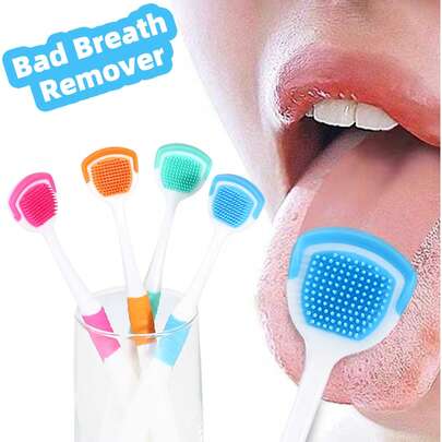 Tongue Scraper Oral Hygiene Tool Instant Fresh Breath Deep Tongue Cleaning Reusable Oral Cleaning Brush Solve The Problem Of White Tongue Travel Tongue Scraper Daily Oral Care Kit