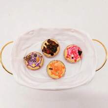 Cesta de cocina ovalada de metal para pan, fruta, alimentos diversos, etc. - Dorado - Ver 4