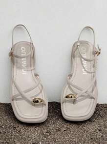 2025 Summer New Toe Loop Roman Sandals For Women, Fairy Style Flat Soft Sole Beach Slippers, INS