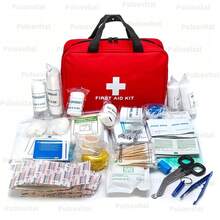 Pulsovital Kit de primeros auxilios, kit de primeros auxilios portátil Redline Krit para bolsa de emergencia - Rojo - Ver 2