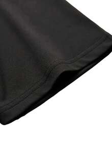 Custom Personalized Loose Crew Neck Casual Men's T-Shirts - Add Your Own Images And Text (Family Photos/Selfies/Pet Photos/Friends Photos/Lover Photos/Girlfriend Photos/Gifts/Couple Logos/Customizable Husband Or Boyfriend Or Girlfriend T-Shirts, Birthday Gifts And Parties) To Design Your Personalized Printed T-Shirts - Black - View 6