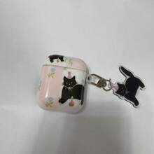 Floral Cat Graphic Print Protective Case Compatible With Apple Pro 2, Wireless Bluetooth Earphones, 3 And 2