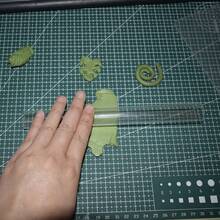 亚克力粘土擀面杖、透明背板、粘土擀面杖、柔性切割刀片、用于DIY粘土首饰的聚合物粘土工具 - 無色 - 查看 3