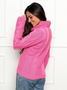 Women Sweaters - Pink - View 2