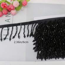 1 Peça Acessório Decorativo Feito à Mão com Pingente de Cristal, Borla de Contas, Renda, DIY para Roupas, Saia de Palco, Cortina Doméstica, Toucado, Vestido de Dança Latina, Decoração de Costura