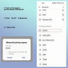 SENBONO 新款智能眼镜，多功能太阳镜，通话，音乐播放，户外运动耳机，可充电，高清镜片，先进技术，男女通用，触控灵敏 - 白色 - 查看 11