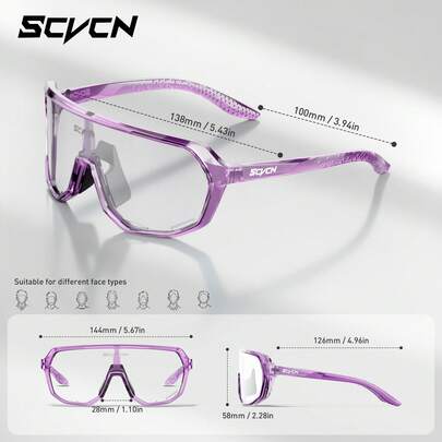 SCVCN 1 件装男士运动眼镜户外跑步眼镜 Y2K 时尚眼镜骑行眼镜徒步眼镜开车眼镜