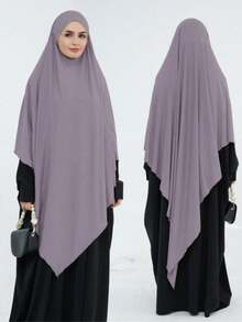1 chiếc khăn trùm đầu Jersey trơn có dây buộc, tiện lợi khi mặc hàng ngày với Abaya Khimar, phù hợp với mọi mùa để mặc trang phục - Nhiều màu - Xem 20