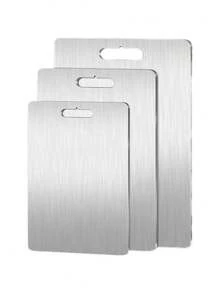 1 件不锈钢切菜板，2025 升级耐用厨房金属砧板，双面，适用于肉类、鱼类、蔬菜，可用洗碗机清洗，防滑