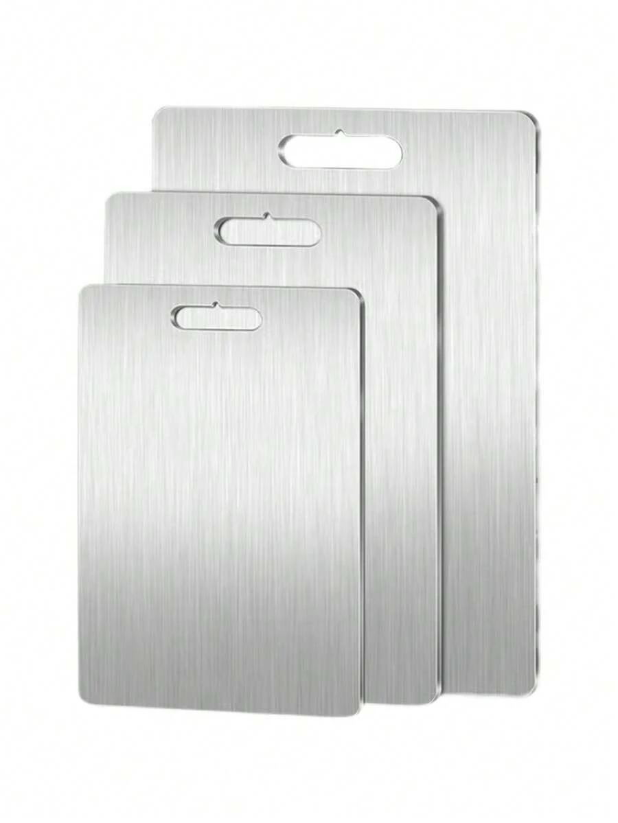 1 件不锈钢切菜板，2025 升级耐用厨房金属砧板，双面，适用于肉类、鱼类、蔬菜，可用洗碗机清洗，防滑