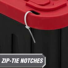 4-Pack 27-Gallon Heavy Duty Storage Bins - Black & Red Snap Lid Containers For Garage Industrial Organization - 27gal - View 6