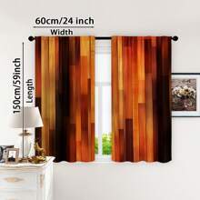 2pcs Stylish 3D Curtains Colorful Design Sense, Printed Life Blackout Curtains For Privacy Bedroom, Living Room, Kitchen And Various Rooms, Good Choice For Various Festivals, Machine Washable, Easy Care