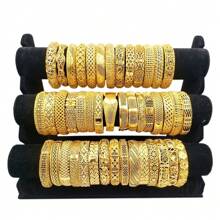 1pc Middle Eastern Style Luxury Bride Open Bangle Bracelet, Elegant Women Jewelry, Southeast Asia Accessories