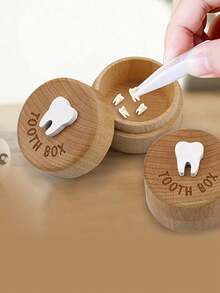 3D Carved Fairy Box, Wooden Tooth Fairy Box For Lost Teeth, Cute Tooth Holder For Boys Girls Children Birthday (Random Style) - Multicolor - View 5