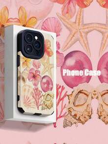 Teléfono anticaída suave con textura de vida marina rosa, X/XS XSMAX 11 12 13 14 15 16 12MINI 13MINI 16E SE4 S22 S23 S24 S25, 1 ud. - Multicolor 11 - Ver 4