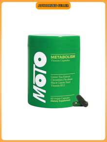 Moto Women's Metabolism Capsules – Green Tea, B12 & Chromium – Vegan Thermogenic Support For Energy, Cravings & Balance – 30-Day Supply - 1 chai - Xem 1