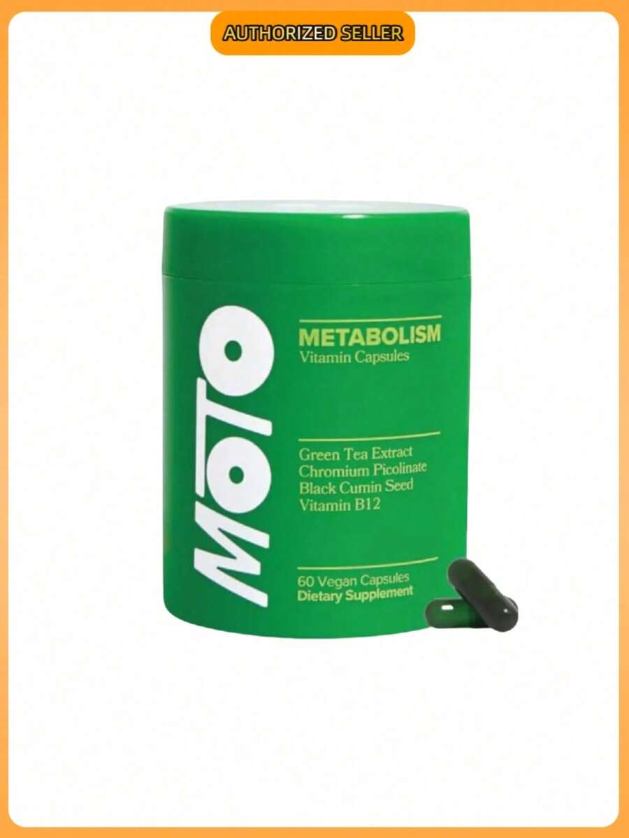 Moto Women's Metabolism Capsules – Green Tea, B12 & Chromium – Vegan Thermogenic Support For Energy, Cravings & Balance – 30-Day Supply - 1 chai - Xem 1