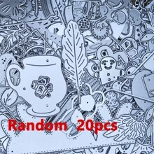 1 Pack Of 20pcs/50pcs Grey Metal Cutting Dies, Art Paper Carving Template, For Paper Card Making Scrapbook DIY Card Album Craft Decorative Metal Cutting Dies