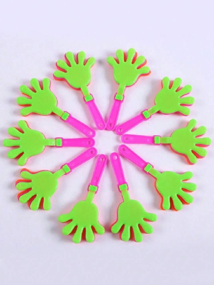 20 个迷你拍板，长 9.5 厘米/3.74 英寸/宽 5 厘米/1.97 英寸，非常适合节日、生日派对礼品和用品，适合圣诞派对圣诞礼物新年礼物圣诞吊袜带礼物节日狂欢，塑料派对拍板快乐制造者派对为您带来狂欢和欢乐，颜色随机 - 彩色 - 查看 7