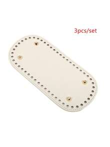 8.66 X 3.94 Inch Oval-Shaped Perforated Handbag Bottom Base, Faux Leather Lining, Suitable For Handbag, Shoulder Bag, Wallet Making Accessories, Wallet Making Materials, Handbag Structure, Crochet Texture - Multicolor - View 18
