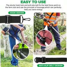 1pc Adjustable Shoulder Strap For Lawn Mower, Backpack Trimmer, Side Mounted Trimmer Carry Strap - Multicolor - View 2