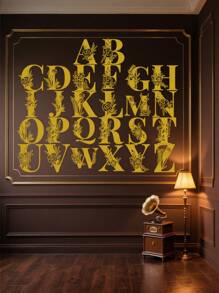 1 件手绘工业铁艺墙饰，带防锈金属切割 - 复古奢华金玫瑰藤蔓金属墙饰，适用于婚礼和高端家居 - 彩色 - 查看 3