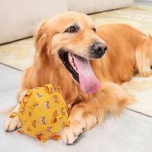 带铃铛的宠物狗玩偶、自娱狗球、带拨浪鼓的毛绒小狗玩偶