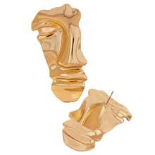 1 对奢华时尚创意夸张亮面设计女士耳钉珠宝