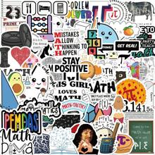 50 Mathematical Formulas Stickers Gift To Mathematics Enthusiasts DIY Your Book, Mobile Phone, Tablet Decorative Helmet Guitar Luggage Sticker, School Supplies,Back To School