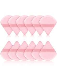 30/10/5/1 Triangular Powder Puff, Soft Makeup Powder Puff, Pink Powder Puff Pad, Used To Press Powder Foundation Make-Up, Facial And Eye Makeup Egg Sponge Tools, Multi-Purpose Reusable Facial Makeup Tools, Beauty Tools, Suitable For Powder, Concealer, Air Cushion, Foundation Make-Up, Bb Cream, Necessary For Family Travel - Multicolor - View 2