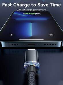 BinBoom [MFi 认证] 充电器，快速充电长闪电线，高速传输 USB 充电线兼容 14 13 12 11 Pro Max/XR/XS/X/8/7/6Plus iPad Nan - 彩色 - 查看 4