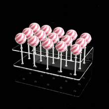 1 pièce/2pcs Support pour sucettes de gâteau, support à sucettes en acrylique, présentoir transparent pour sucettes de gâteau, support à sucettes de bonbons 12/15 trous - Taille unique - Voir 4