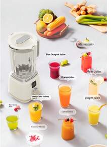 1pc Digital Knob Juicer, Wireless Fruit & Vegetable Juicer, Compact & Easy To Store, Versatile For Soft & Hard Produce, 1500mAh Battery Capacity, Can Juice Various Fruits & Vegetables, 1-Machine Multi-Function Quick Juice Extraction, 600ml Capacity, 390W Copper Motor 5C Power, 304 Stainless Steel, Precision 10-Blade, 40-60s 2 Time Settings, Suitable For Juicing Dragon Fruit, Orange, Watermelon, Pear, Mango Pear, Ginger, Celery, Strawberry Milkshake - Multicolor - View 6