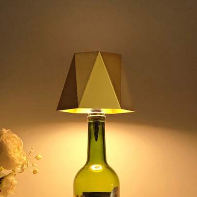 Lampada creativa senza fili per bottiglia di vino, lampada da tavolo a LED ricaricabile USB, luce per bottiglia di vino a 3 colori dimmerabile, adatta per camera da letto, bar, ristorante e luoghi di intrattenimento (adatta a diverse bottiglie di vino)
