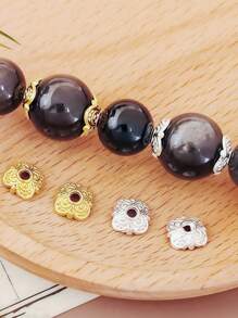 18pcs, 8mm Alloy Flower Holder Beading Spacers.Not Easy To Lose Colour, Allergy.Suitable For Making Earrings, Necklaces, Bracelets, Tiaras, Hair Clips.DIY Accessories.Make Your Unique Glamour Jewellery.