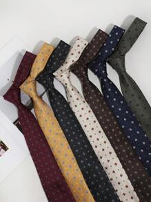 1pc Men's Fashion Floral Jacquard Pattern Necktie, Suitable For Suit, Formal Attire, Business, Wedding, Casual Occasions Men Necktie