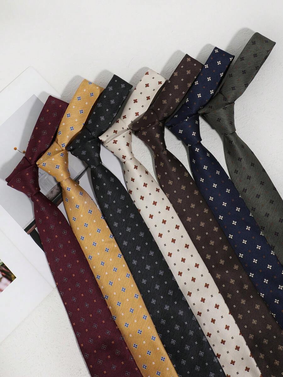 1pc Men's Fashion Floral Jacquard Pattern Necktie, Suitable For Suit, Formal Attire, Business, Wedding, Casual Occasions Men Necktie